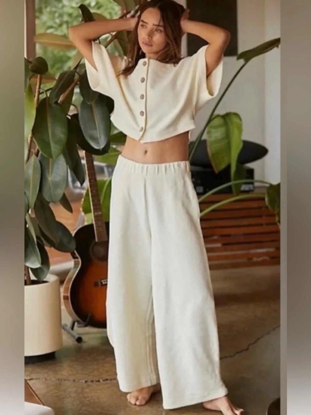 NWT Set  Free People x Revolve Changing Tides crop top and pants 2 piece set
